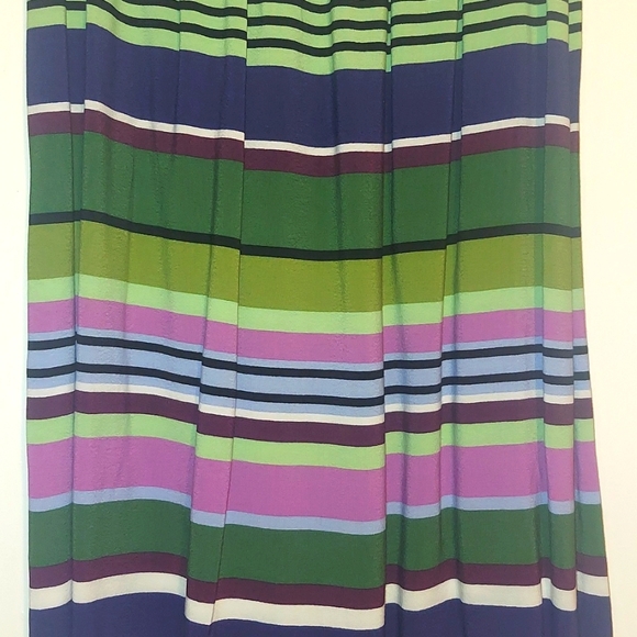 LOFT Multicolored Horizontal Striped Skirt Size Extra Small Green Blue Purple - Picture 4 of 14